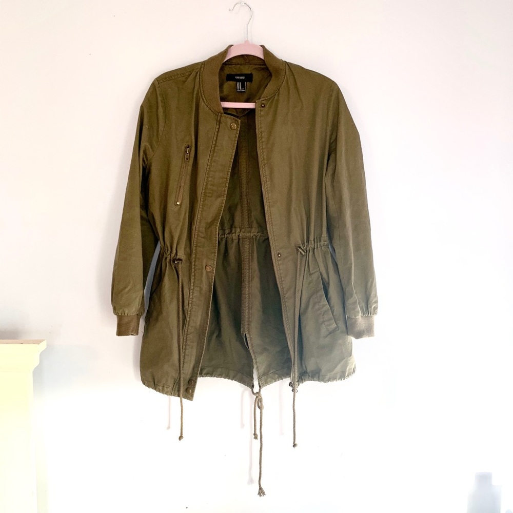 Forever 21 Utility Jacket - Army Green